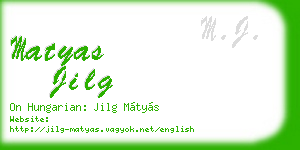 matyas jilg business card